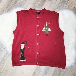 Woolrich Knit Vintage Christmas Sweater Vest Size XL NWT